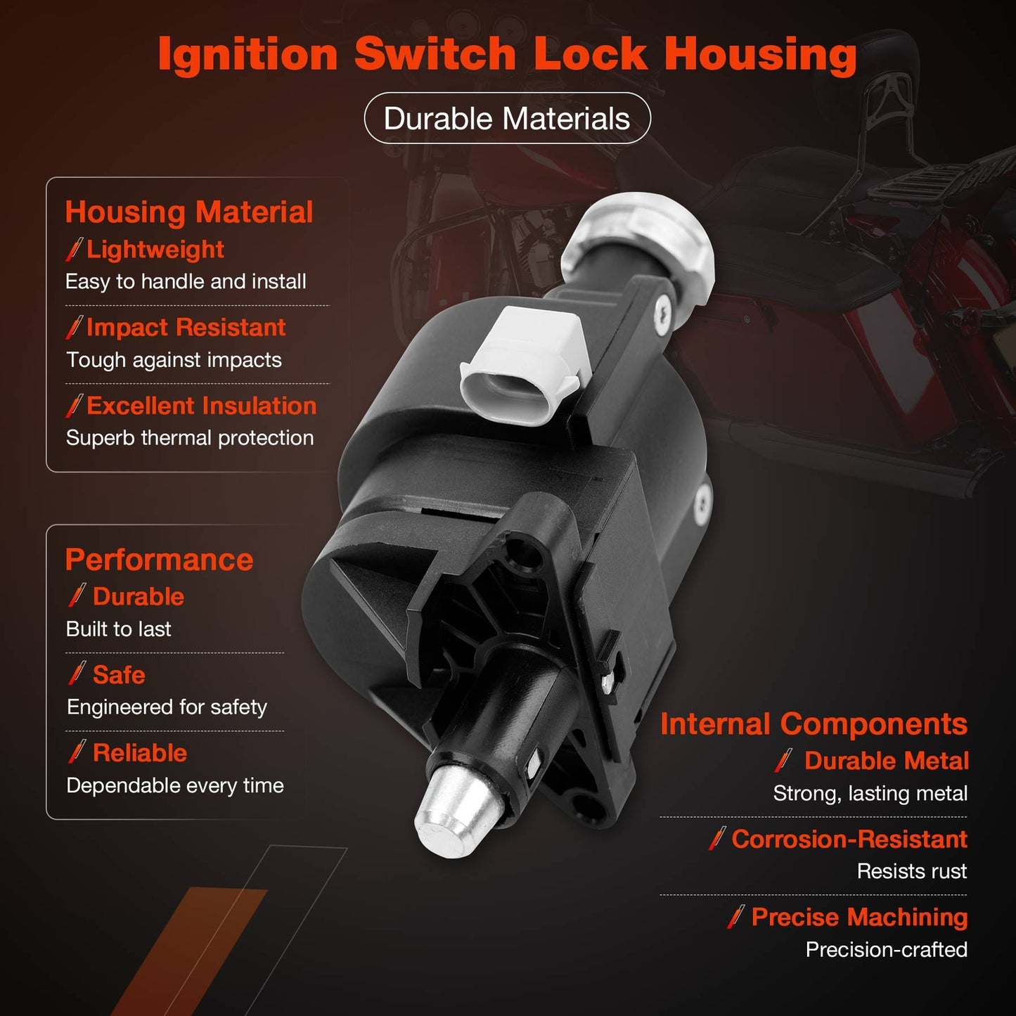 Ignition Switch Housing Assy For 2014-2023 Harley Electra Road Street Tri Glide