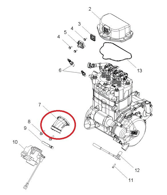 Carburetor Intake Manifold Boot For 04-09 Polaris Sportsman Ranger - 1253527
