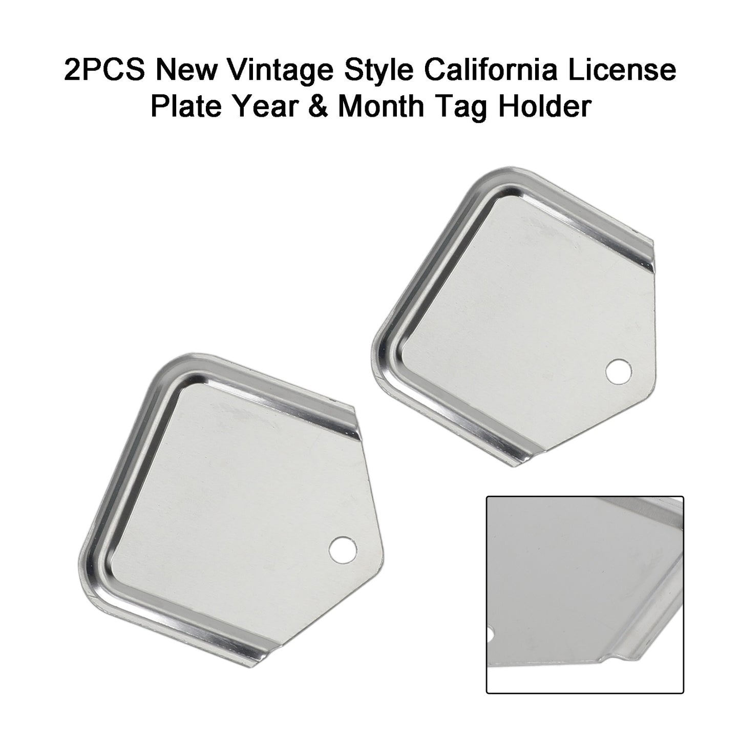 2PCS New Vintage Style California License Plate Year & Month Tag Holder
