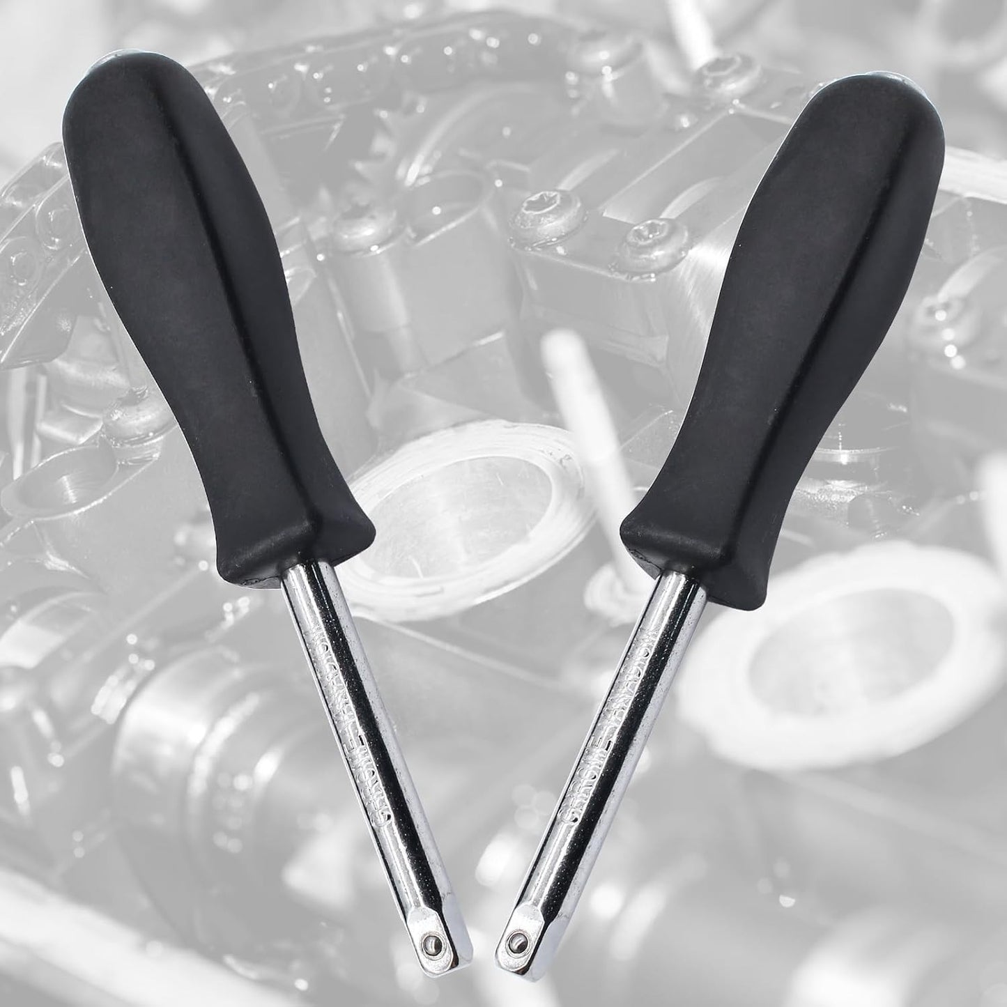 2 Pack 6" 1/4" Drive Spinner Screwdriver Handle Socket Nut Driver Extension Tool