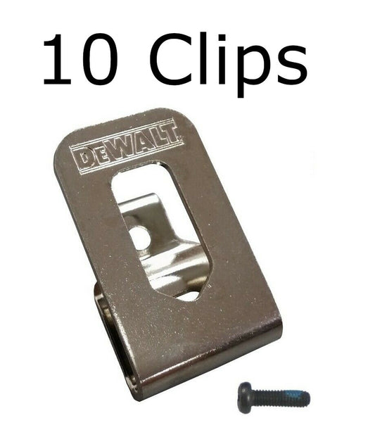Solid Spare DeWalt Belt Clip Hook for DCD996, DCD777 - 10 Pack