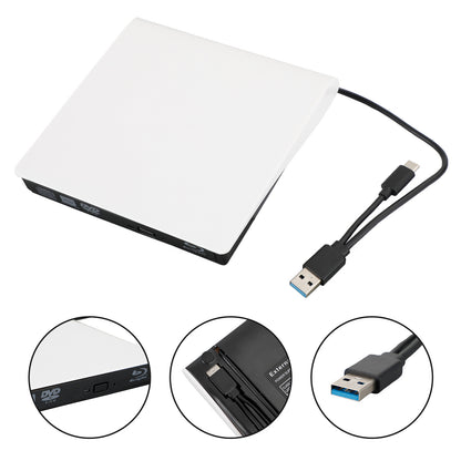 2 IN 1 USB&Type-c External  Disc Writer + Reader Burner for Mac Windows