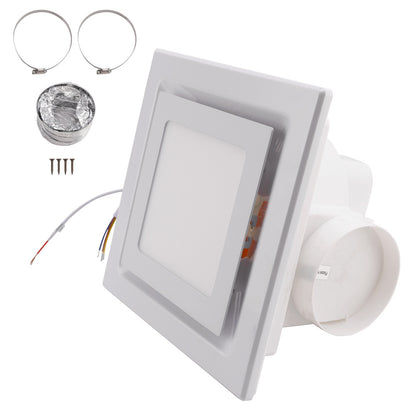 145 CFM 12" Bathroom Exhaust Fan 1.5sones Bath Fan Low Noise with Light