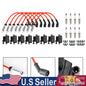 8 Pack Square Ignition Coil & Spark Plug Wire For Chevy GMC 4.8L 5.3L 6.0L 8.1L