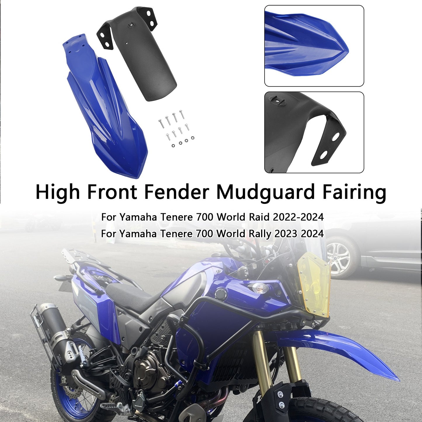 High Front Fender Mudguard Fairing For Yamaha Tenere 700 2019-2026 Blue