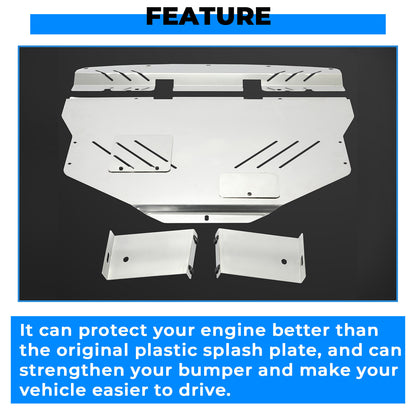 Solid Spare For 11-14 Subaru WRX Impreza Engine Splash Shield Under Tray Skid Plate Aluminum