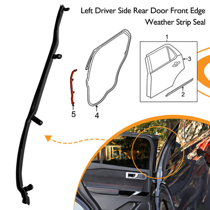 Front Left Door Edge Weather Strip Seal For 2011-2019 Ford Explorer BB5Z7825325B