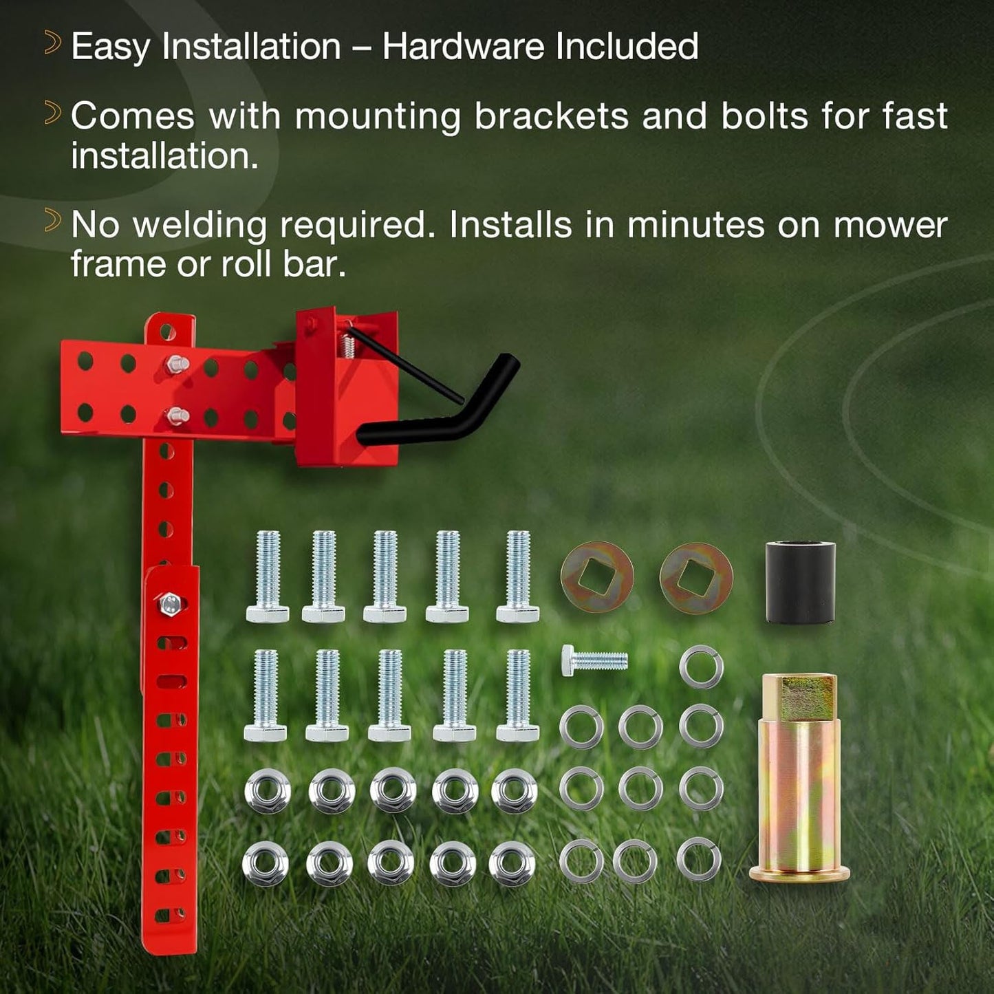 Mower Trimmer Rack Lockable For Most Walk-Behind Stand-On & ZTR Lawn Mower Red