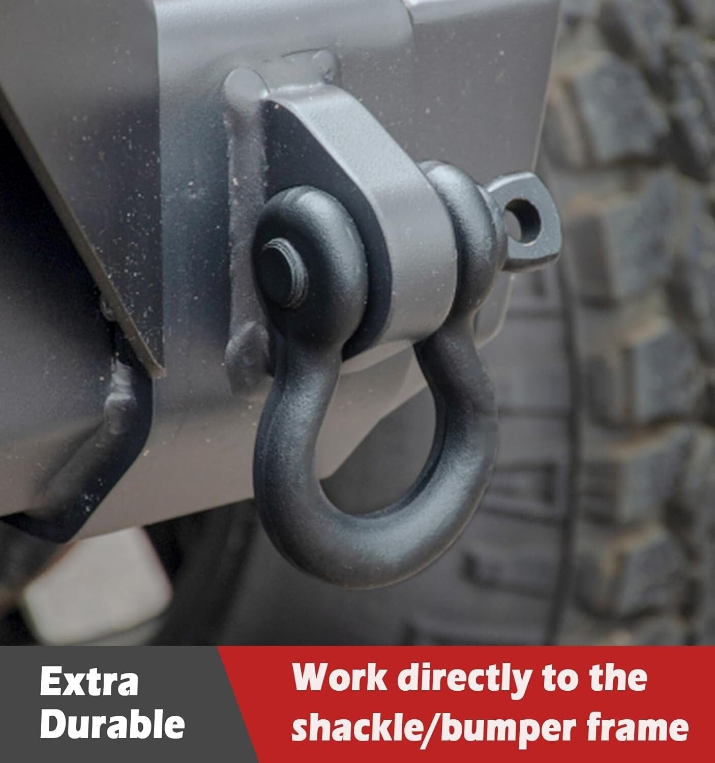 Weld On Shackle Clevis Mount for Most Vehicles Bumper Towing, 2-Pack