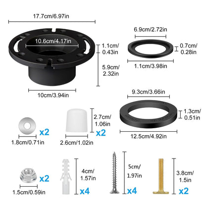RV Toilet Seal for Dometic 300 310 320 Series, Flange, Flush Ball & Base Gasket