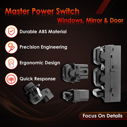 Master Power Window Mirror Door lock Switch For 04-08 Ford F-150 Lincoln Mark LT