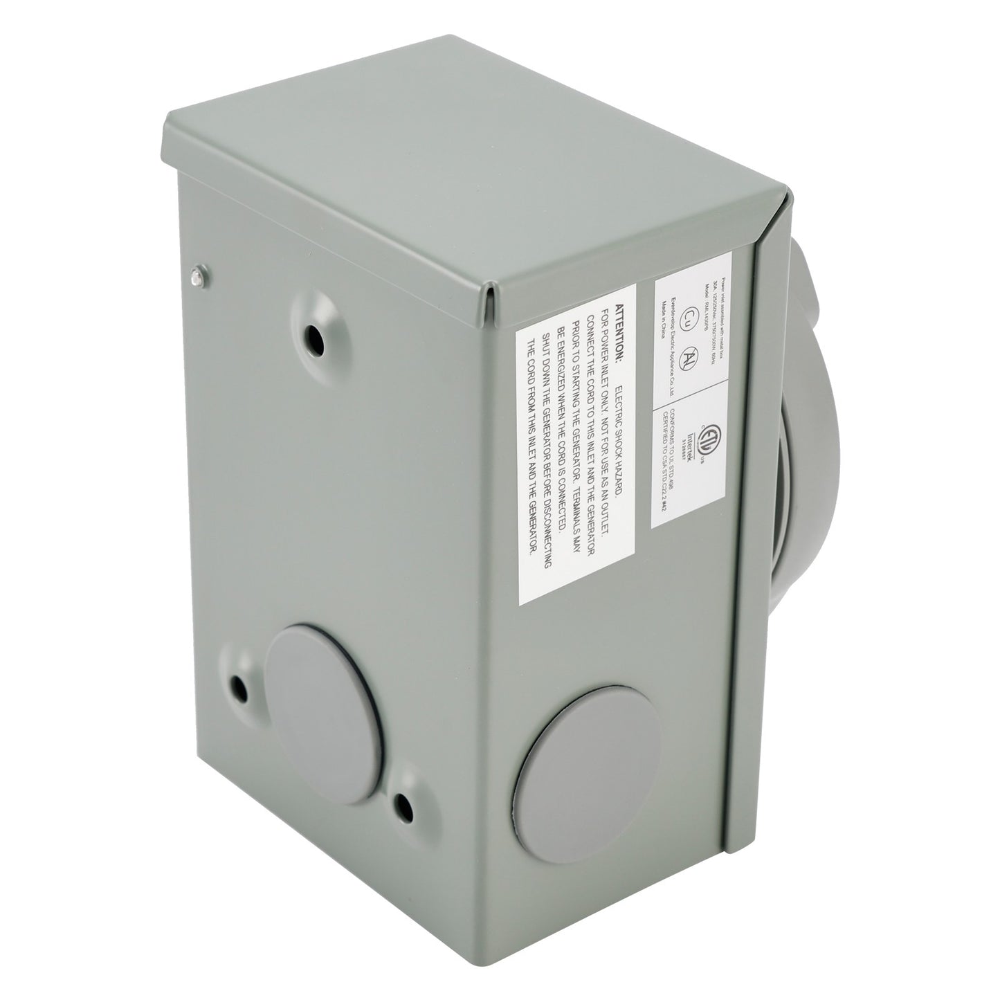 30Amp RV Generator Inlet Box NEMA SS2-50P Power Inlet Box 125/250V
