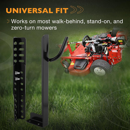 Mower Trimmer Rack Lockable For Most Walk-Behind Stand-On & ZTR Lawn Mower Black