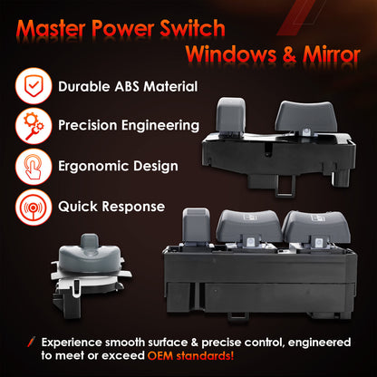 Master Power Window & Mirror Switch Control Fits Chevy GMC C/K 1500-3500 Yukon