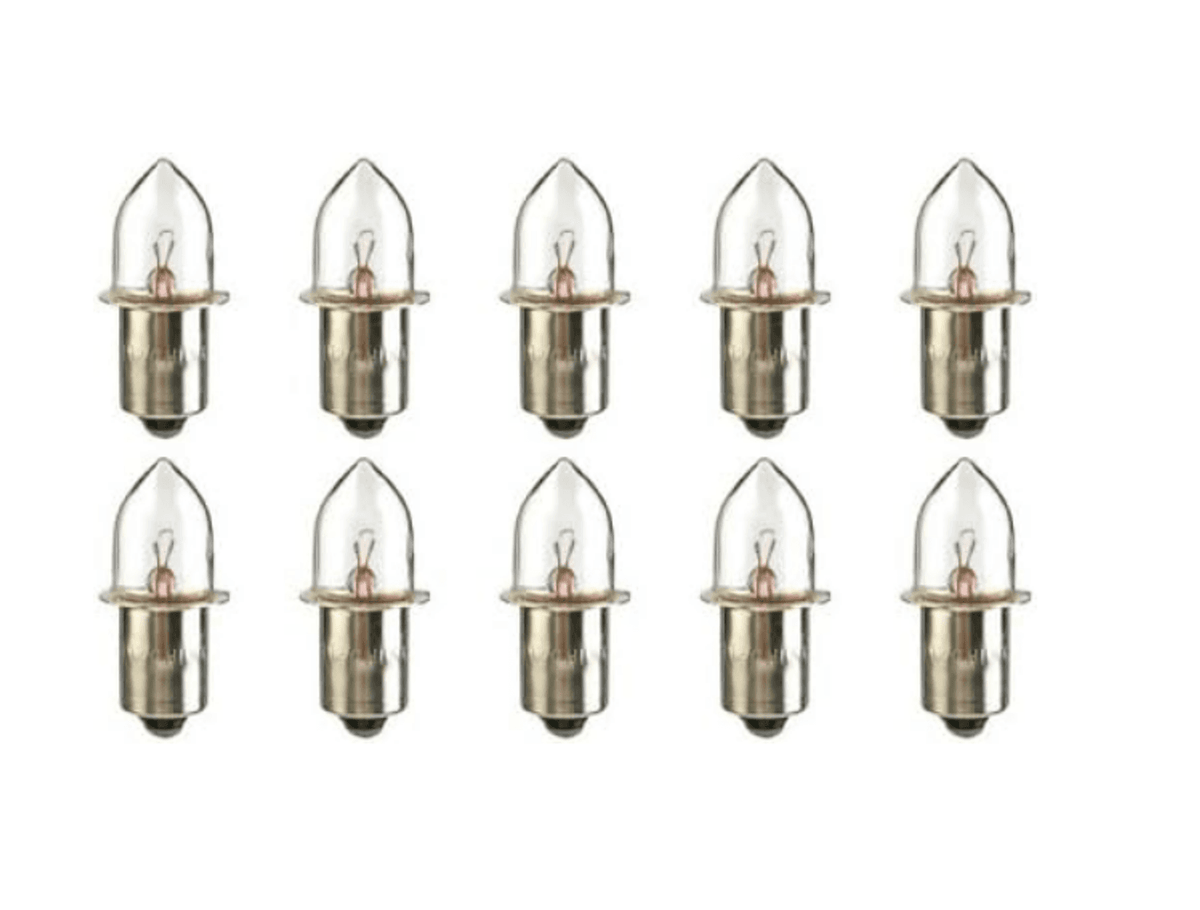 Solid Spare CEC Industries PR4 Bulbs, 2.33 V, 0.6291 W, P13.5s Base, B-3.5 Shape (Box of 10)