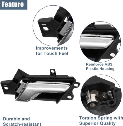 Door Inner Handle Chrome Left+Right For Chevy Captiva Sport 2012 2013 2014 2015