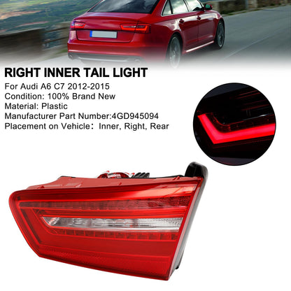 Right Inner Trunk LED Tail Light Lamp For AUDI A6 C7 2012-2015 2014