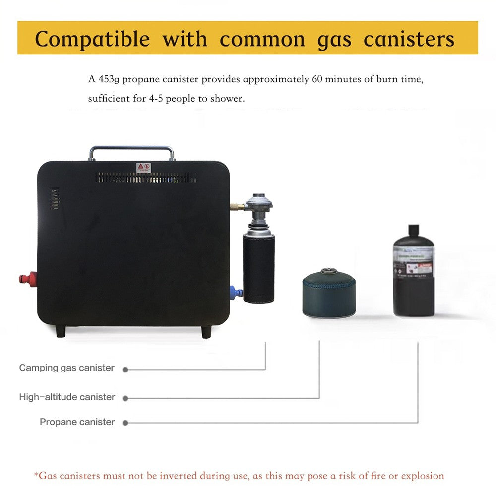 Propane Portable Water Heater Countertop Instant Camping Shower For Outdoors*