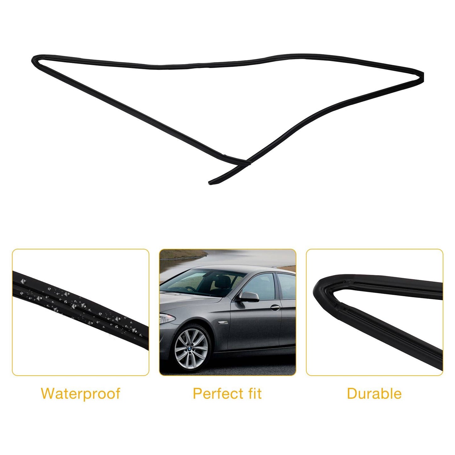 Rear Windshield Upper Moulding Trim Seal For 2004-10 BMW 5 Series 51317027916