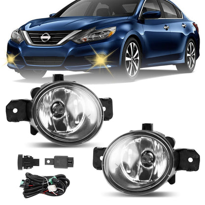 Pair LED Bumper Fog Light Driving Lamp For 2004-2019 Nissan Altima Versa Sentra