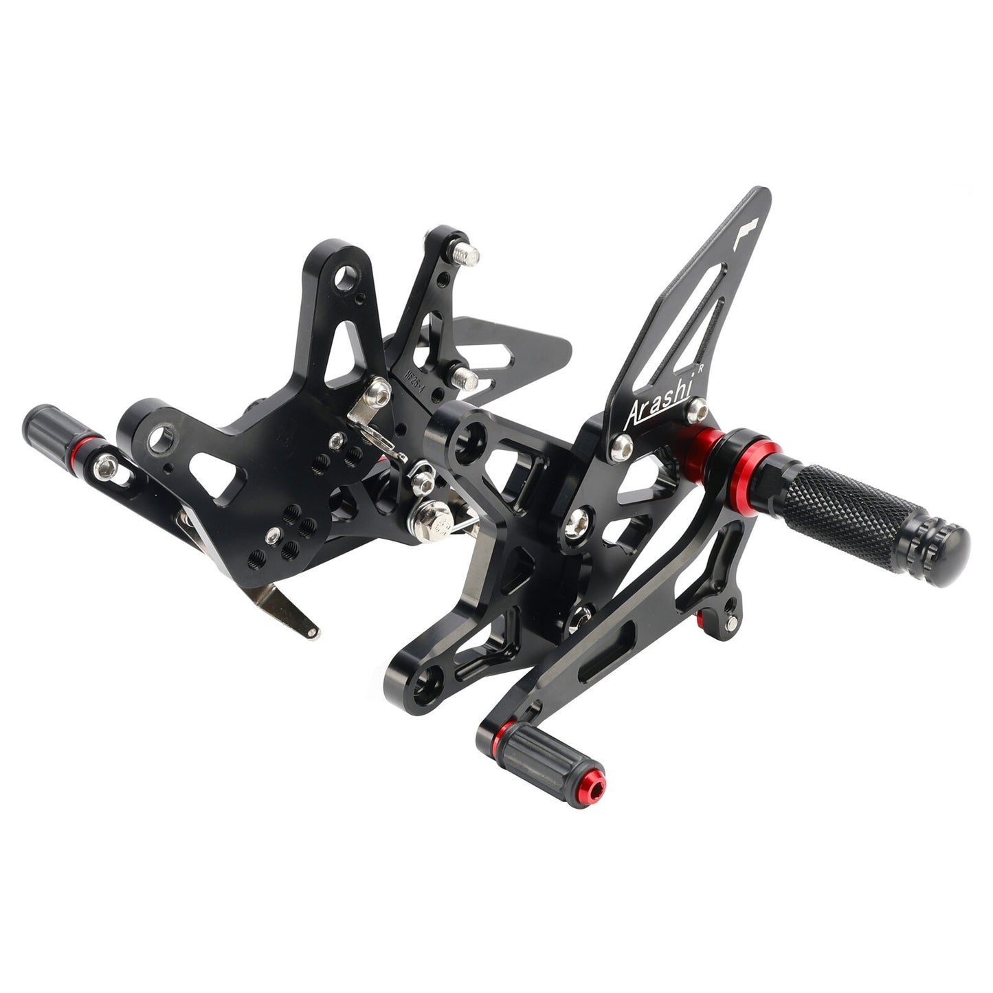 Racing Adjustable Rearsets Foot Pegs Black For Kawasaki ZX6R ZX-6R 2024-2025 24