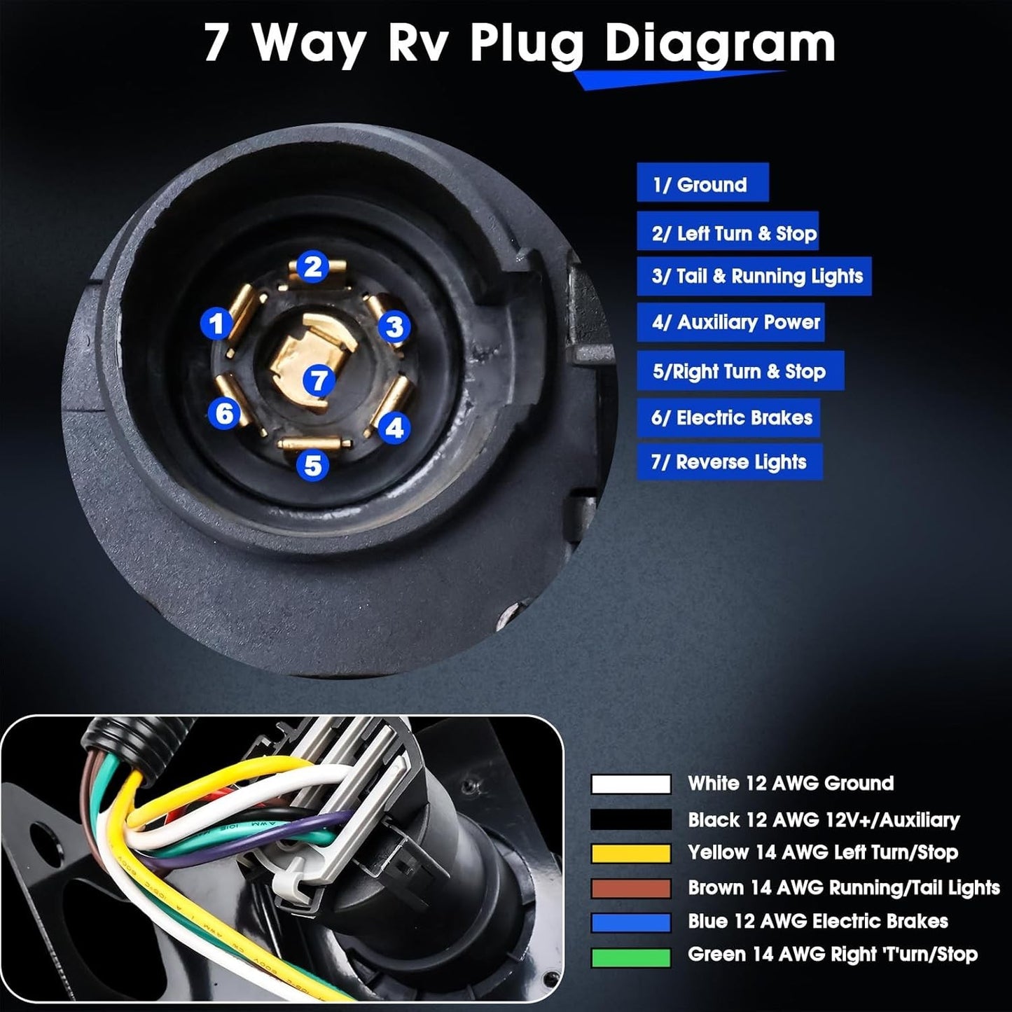 4 & 7 Pin Trailer Tow Wiring Harness For Ford F250 F350 Super Duty 2C3Z13A576DA