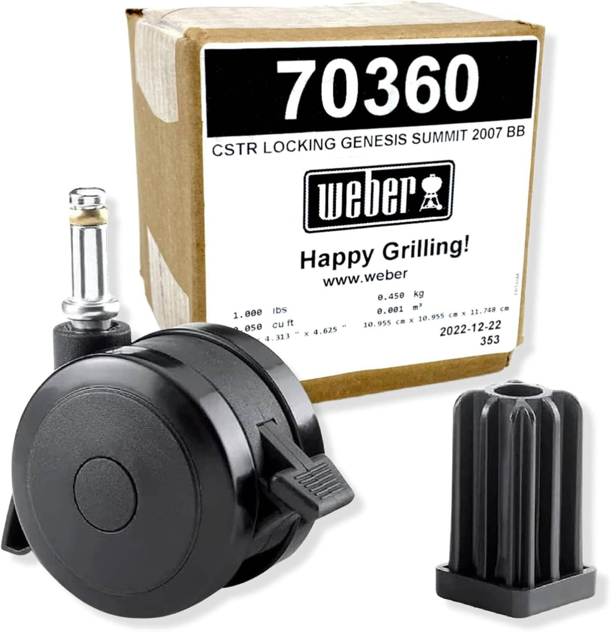 Solid Spare Weber 70360 Locking Caster Spirit Summit Genesis