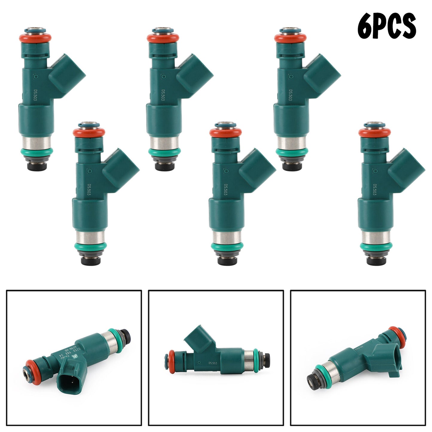 6PCS Fuel Injectors 30777501 Fit Volvo S80 2007-2014 6G9N-AB