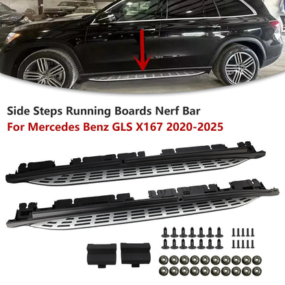 Side Steps Running Boards Nerf Bar For Mercedes GLS X167 2020-2025