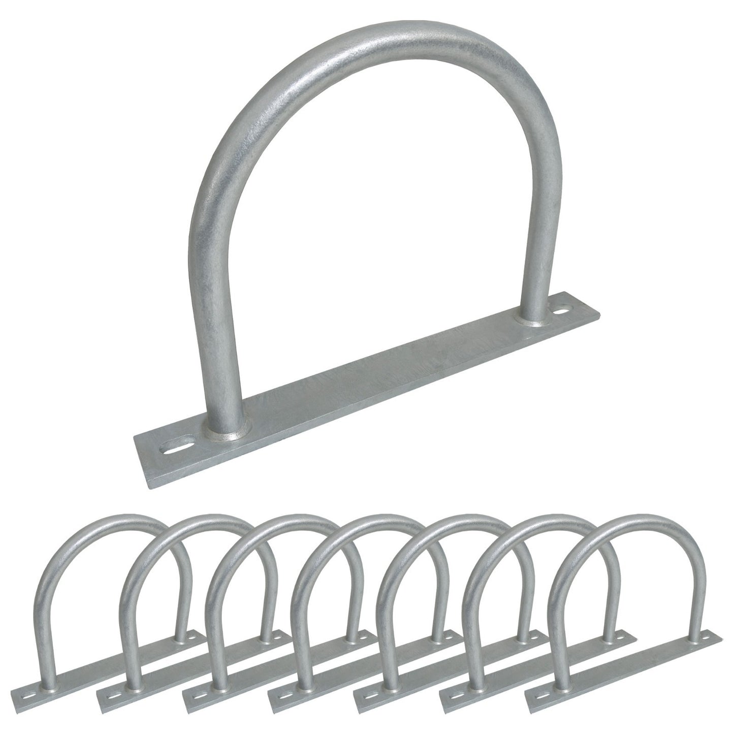 Dock Piling Hoop on Plate - 10" - Hoop Pile Holder - 2" Plate, 3/8" thick (8)