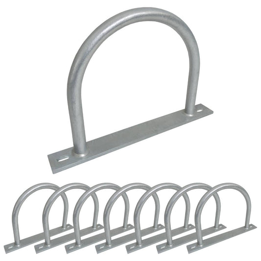 Solid Spare Dock Piling Hoop on Plate - 10" - Hoop Pile Holder - 2" Plate, 3/8" thick (8)