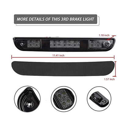 LED Rear Cargo 3rd Third Brake Light Lamp For 92-96 Ford F150 F250 BRONCO Smoke