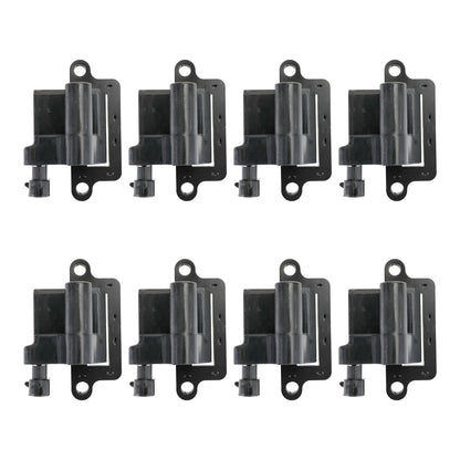 8 Pack Square Ignition Coil & Spark Plug Wire For Chevy GMC 4.8L 5.3L 6.0L 8.1L