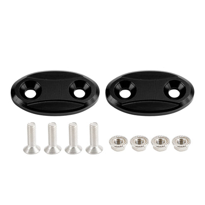 ALUMINUM MIRROR BLOCK OFF PLATES HOLE CAPS BLACK FOR YAMAHA YZF-R1 R1 2007-2014