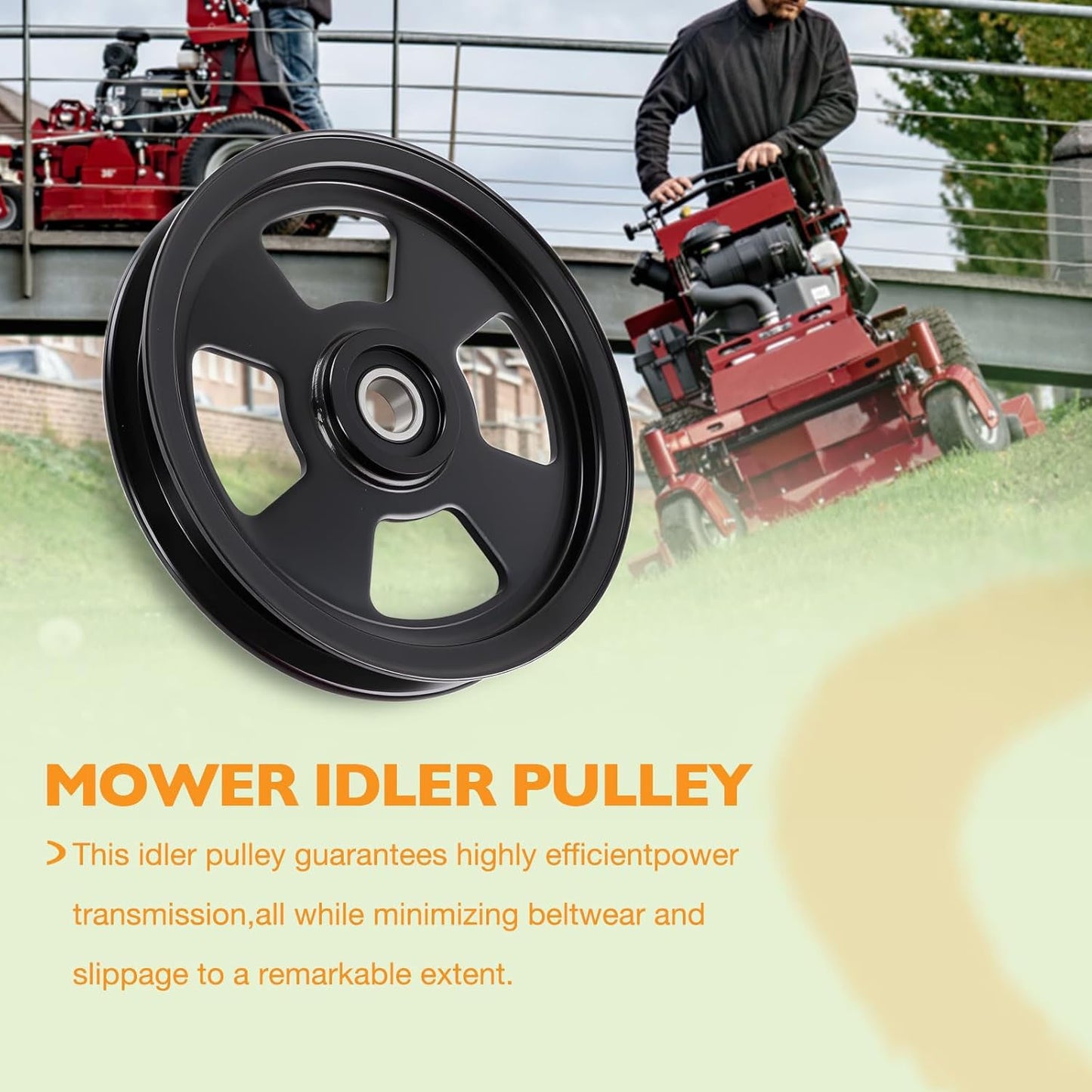 132-9424 Deck Flat Idler Pulley For Exmark Lazer Z E/S/X-Series 52" 60" 72" Toro