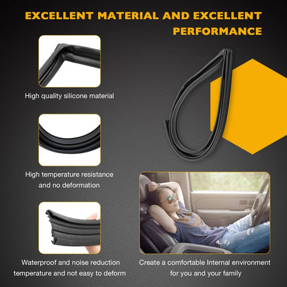 4x Weatherstrip Door Window Rubber Channel Seal For 2002-2006 Toyota Corolla