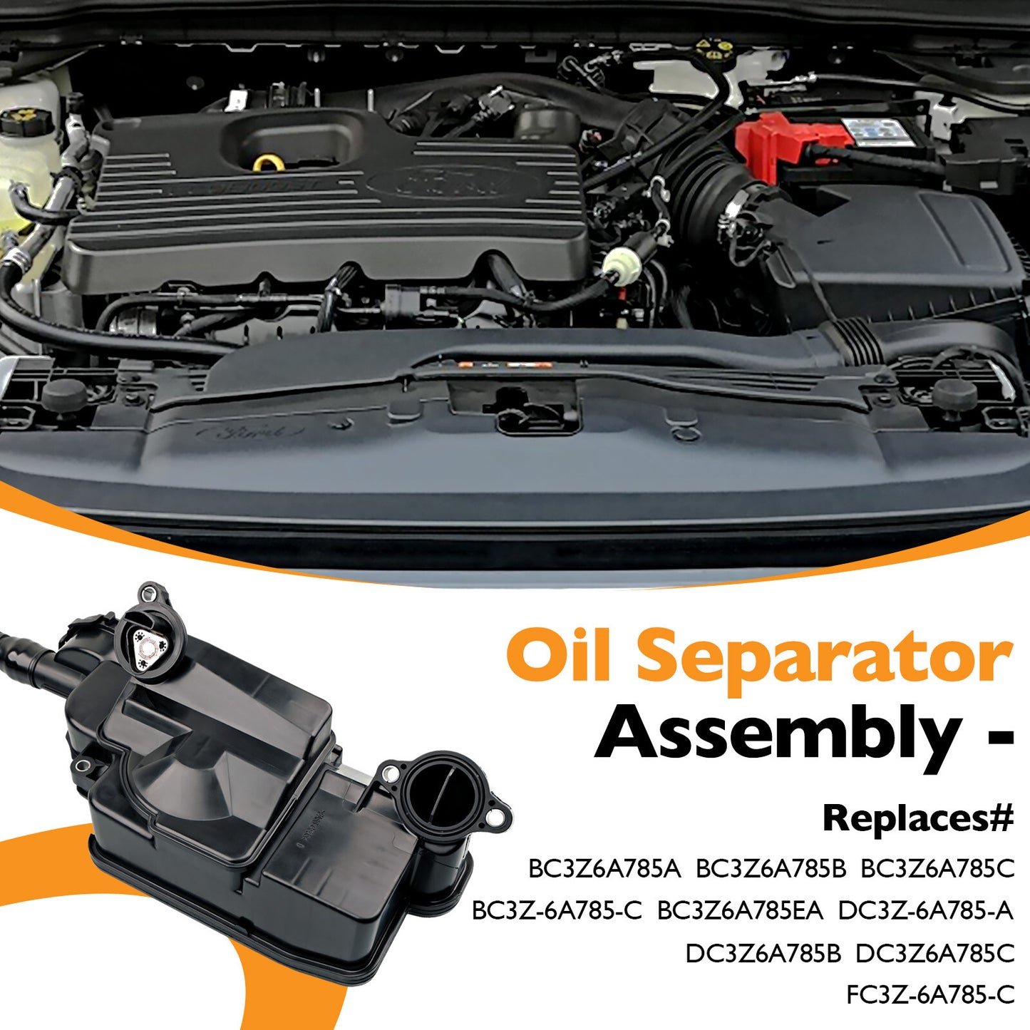 Crankcase PCV CCV Oil Separator Assy For 2011-16 Ford F250 F350 F450 6.7L Diesel