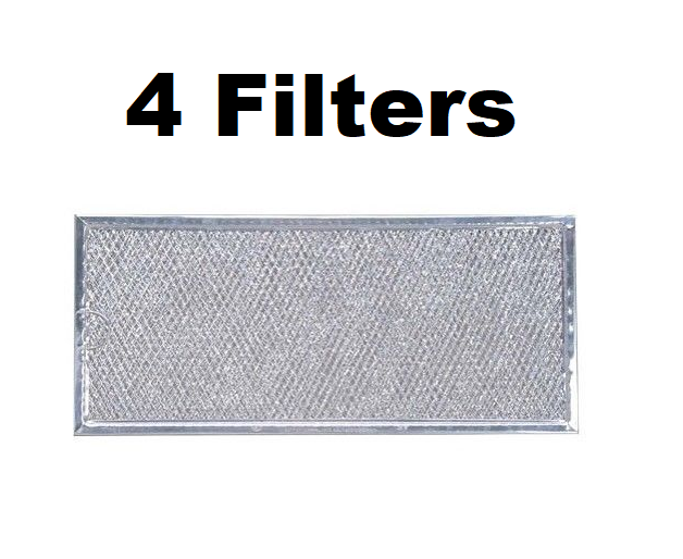 Solid Spare (4) Filters for Whirlpool 6802A Aluminum Mesh Microwave Oven Grease Filters