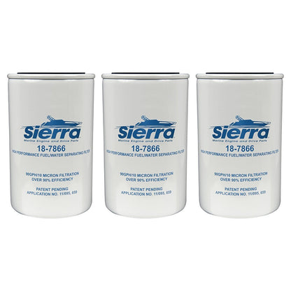 Solid Spare Sierra Marine 18-7866 Water Separating Fuel Filter - 3 PACK