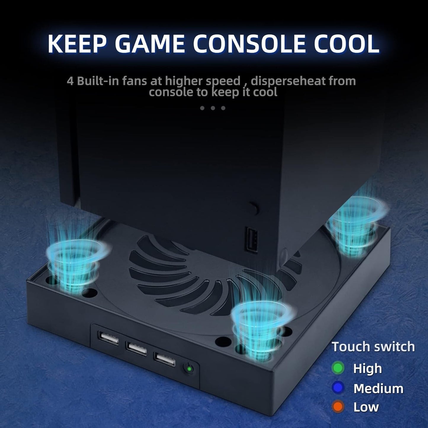 Adjustable Cooling Fan for Xbox Series X Console Low-Noise High-Speed Cooler