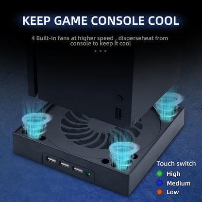 Adjustable Cooling Fan for Xbox Series X Console Low-Noise High-Speed Cooler