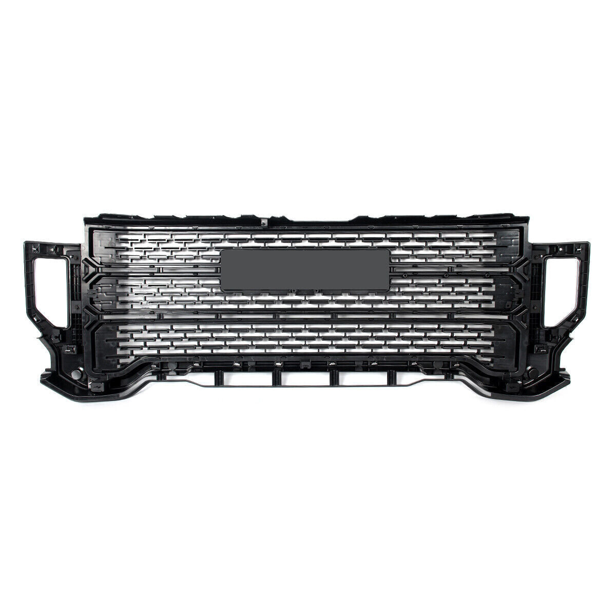 Front Bumper Grille Black w/Chrome Trim Fit GMC Sierra 2500 HD/3500 HD 2020-2023