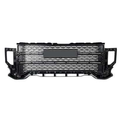Front Bumper Grille Black w/Chrome Trim Fit GMC Sierra 2500 HD/3500 HD 2020-2023