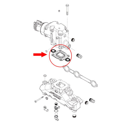 Exhaust Elbow Riser Dry Joint Gasket Closed for MerCruiser 27-864549A02 (2pk)