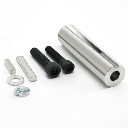 Extended 1 to 1 1/ 8 inch 1/4" Key Gas Engine Pulley Crank Shaft Sleeve Adapter