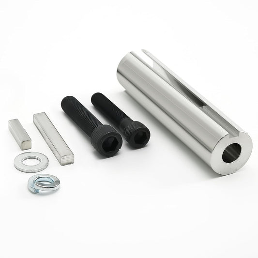 Extended 1 to 1 1/ 8 inch 1/4" Key Gas Engine Pulley Crank Shaft Sleeve Adapter