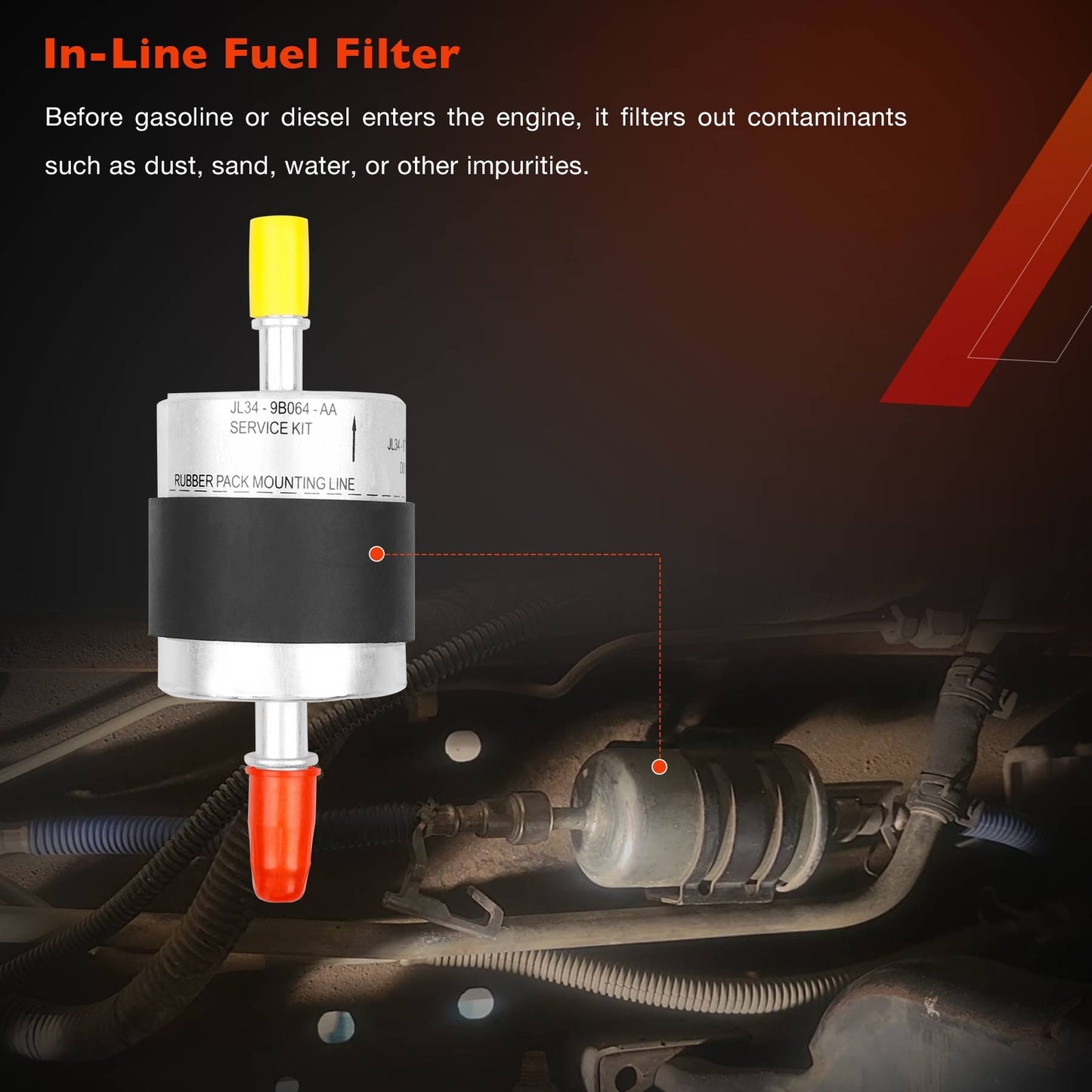 FD4627 Diesel Fuel Oil Filter Kit For 2018-2021 Ford F150 3.0L  Engines FL2081