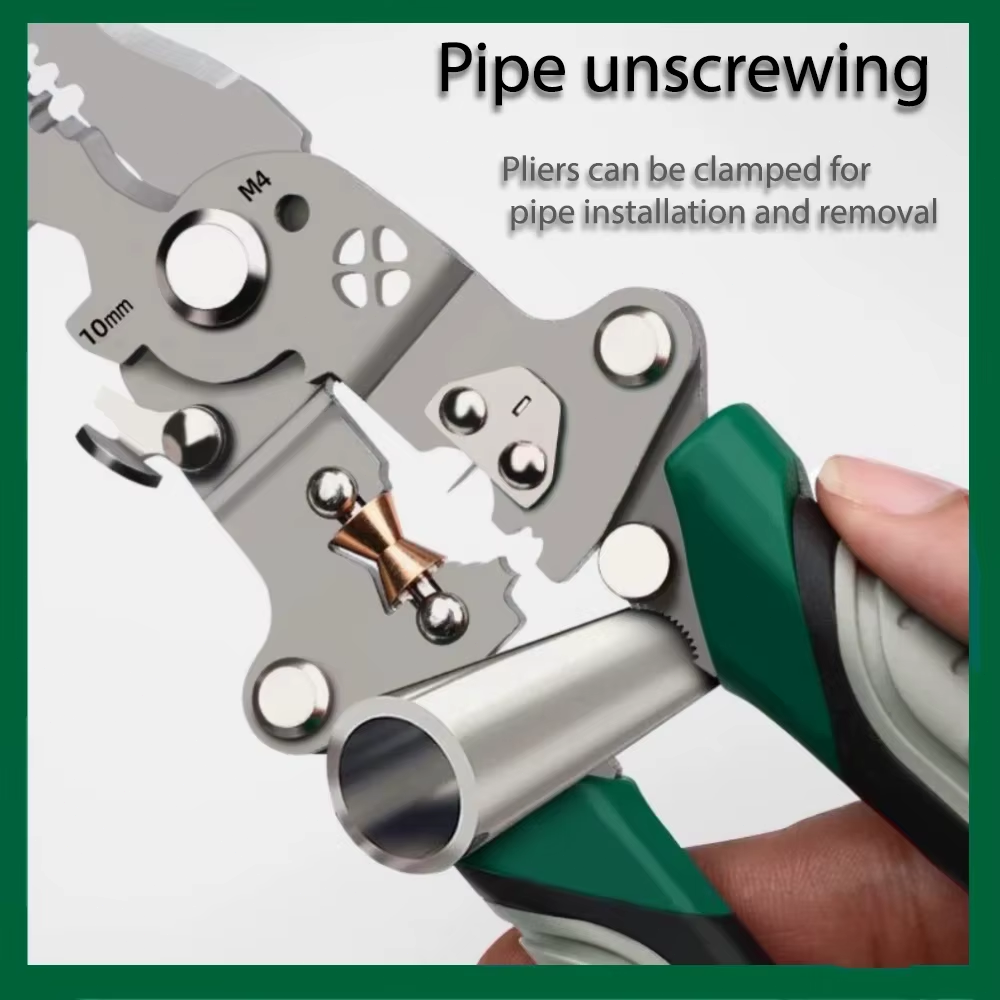 Foldable Wire Stripper Crimper Cutter Multi Tool for Electricians