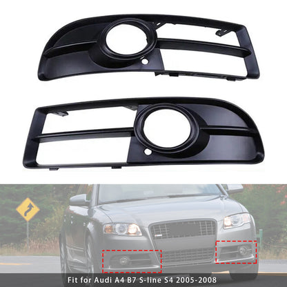 1 Pair Front Bumper Fog Light Grill Cover Bezel For Audi A4 B7 S-Line S4 05-08??