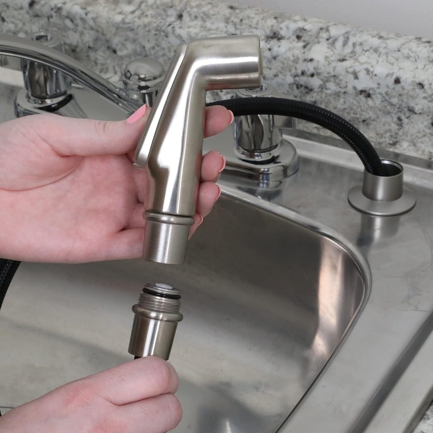Pull Out Sink Side Sprayer Head Kitchen Faucet Replacement Attachment
